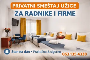 Privatni smeštaj Užice za radnike i firme – stan na dan